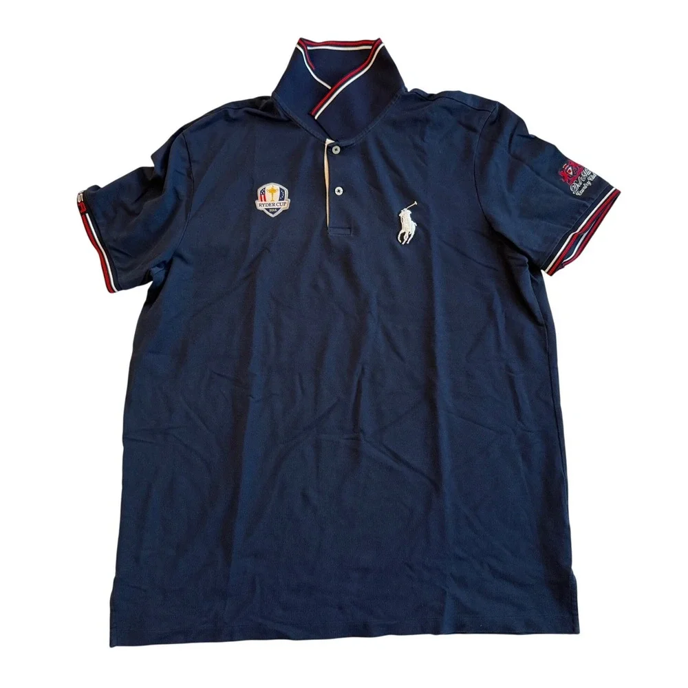 Polo Golf Ralph Lauren Ryder Cup 2014 Shirt L Performance Del Mar Country Club